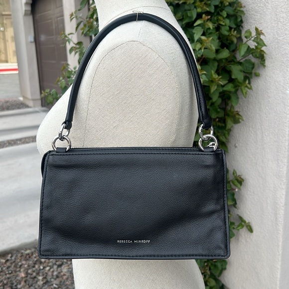 Rebecca Minkoff Black Studded Shoulder/ Crossbody Bag - Picture 2 of 4